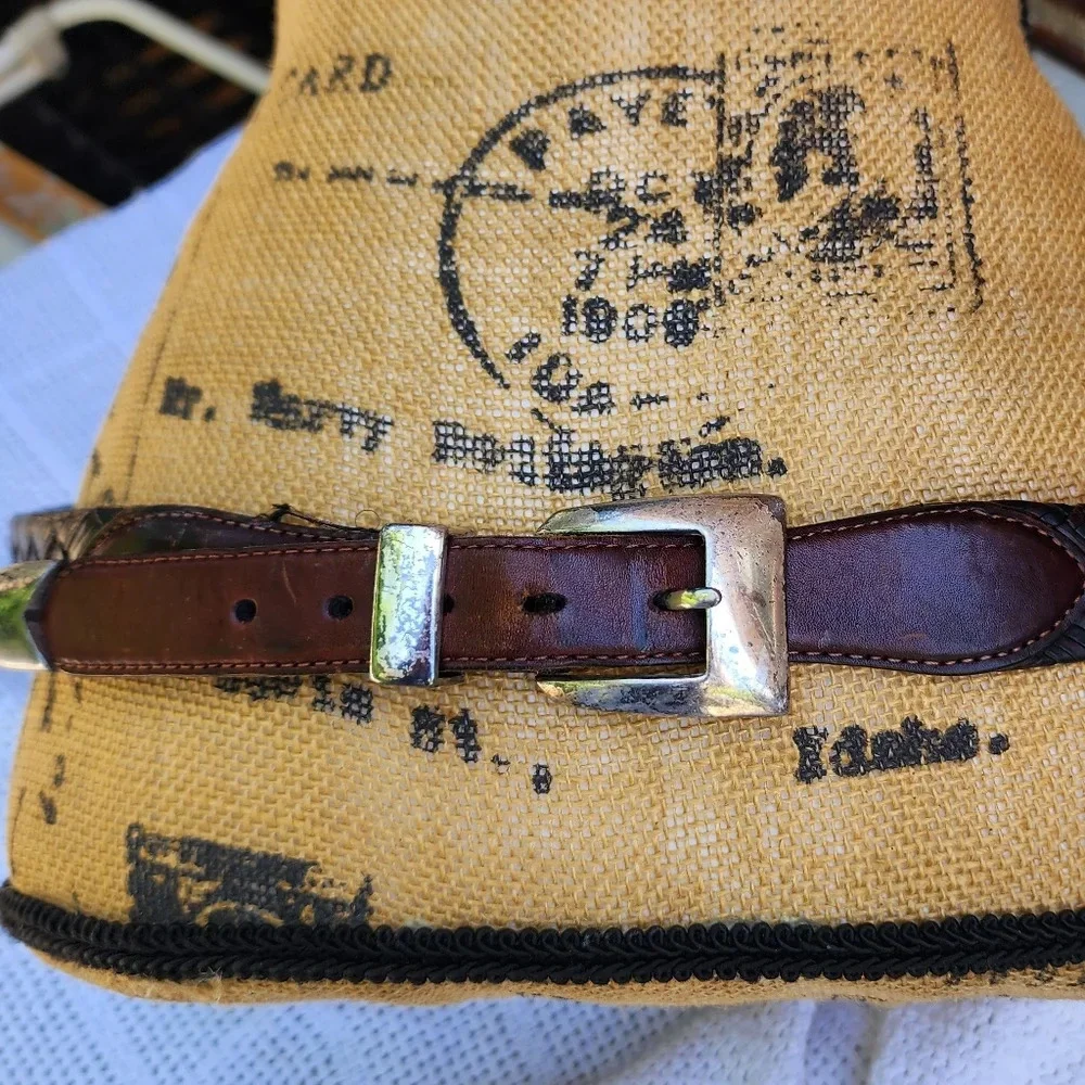 Brighton Onyx‎ Woven leather belt 40